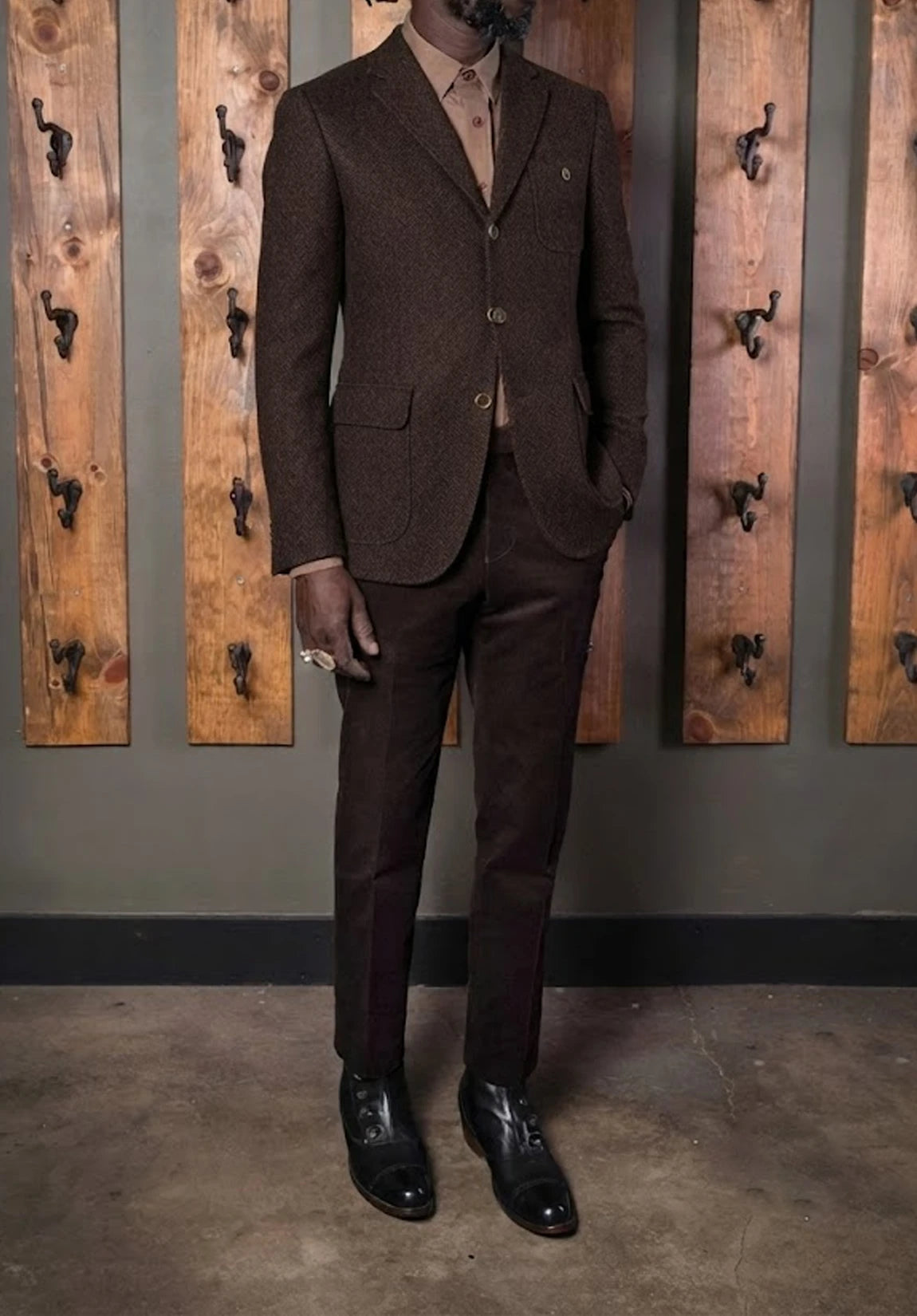 Men's herringbone jacket