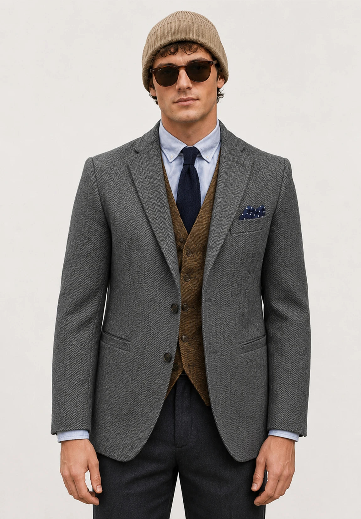 Men's herringbone jacket