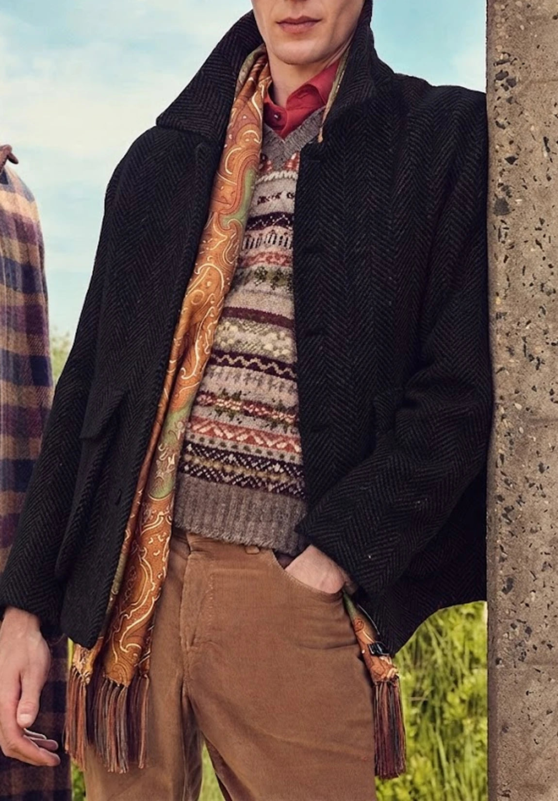 Men's herringbone jacket