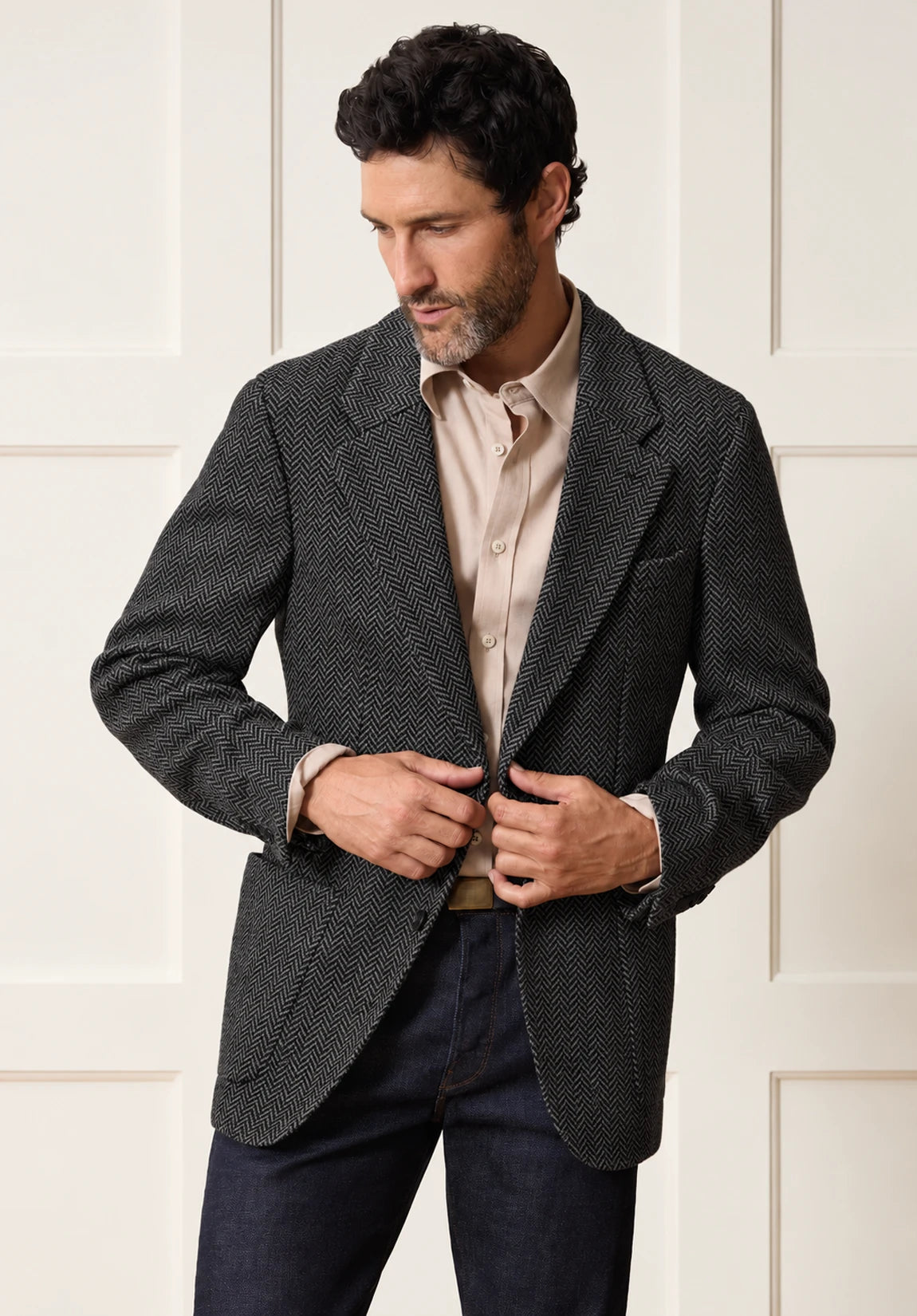 Men's herringbone jacket