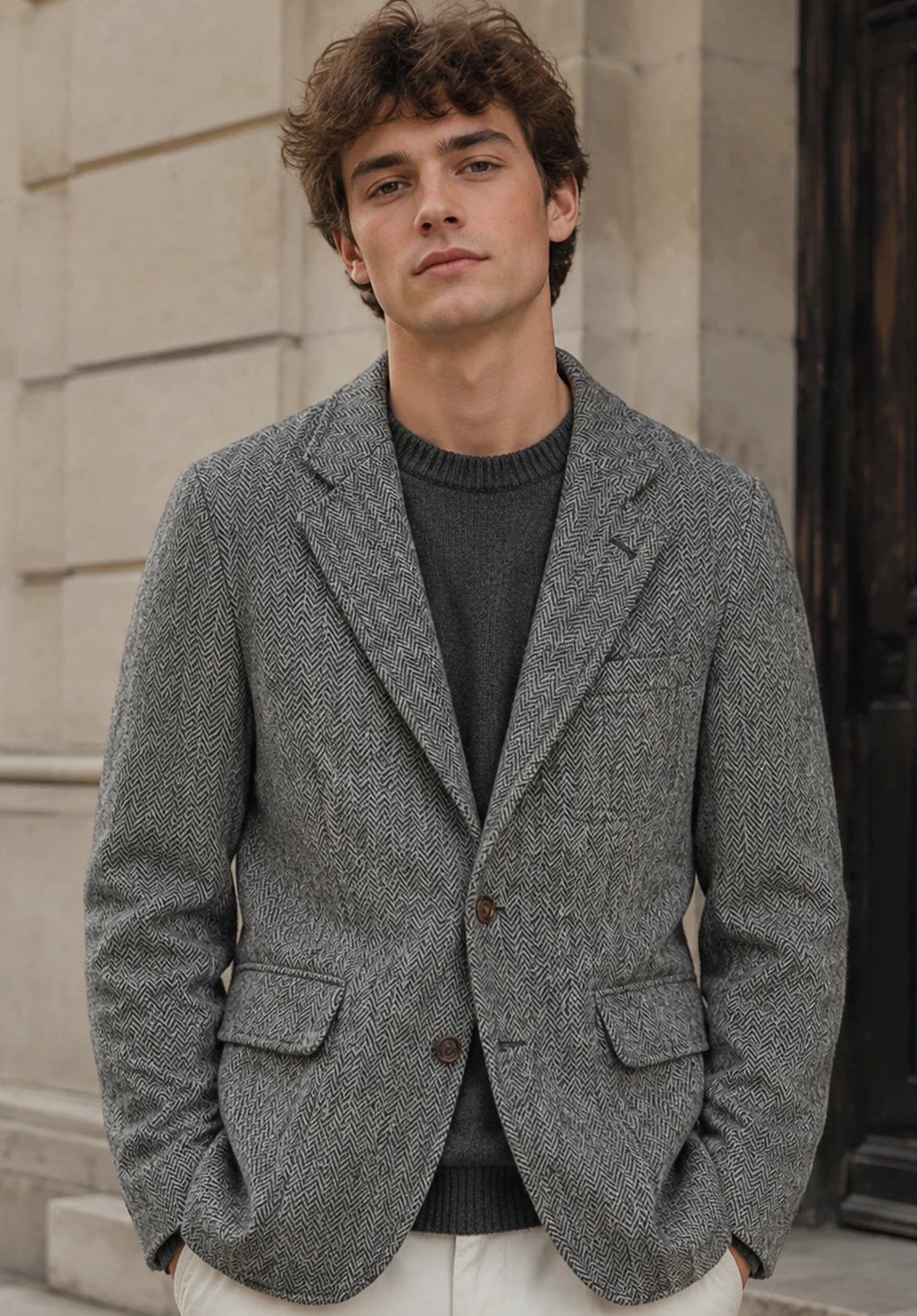 Men's herringbone jacket