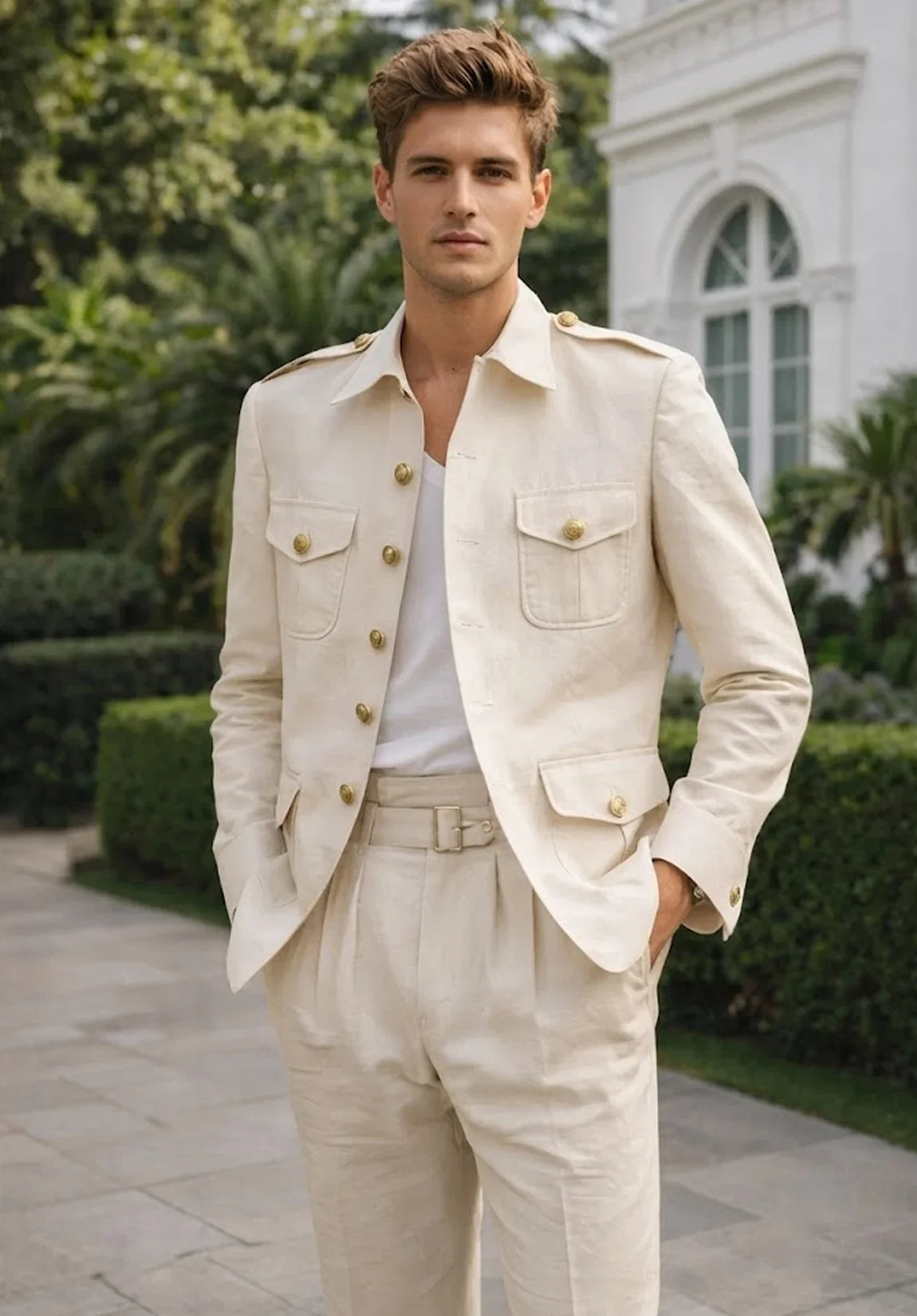 Men Linen Suit