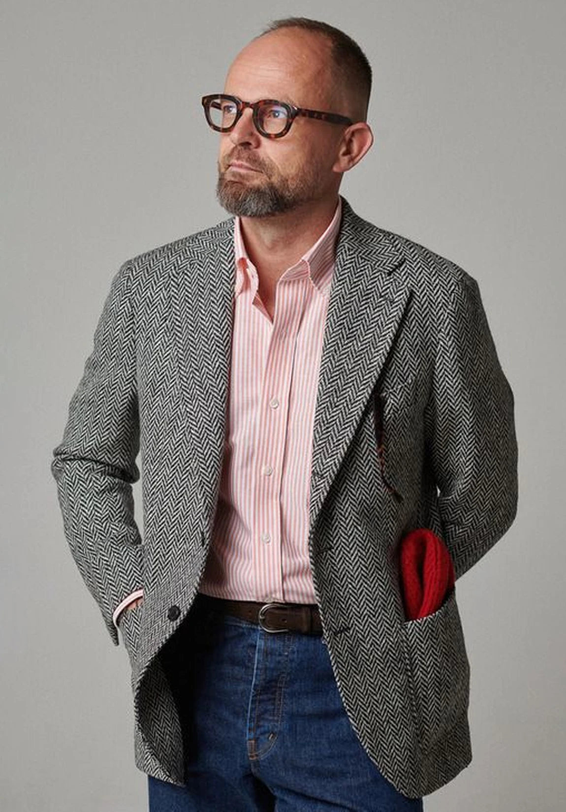 Men's herringbone jacket