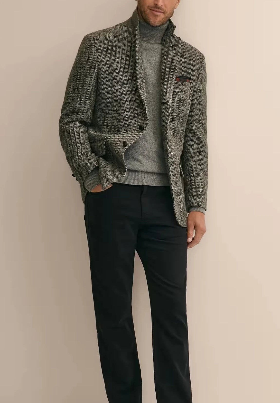 Men's herringbone jacket