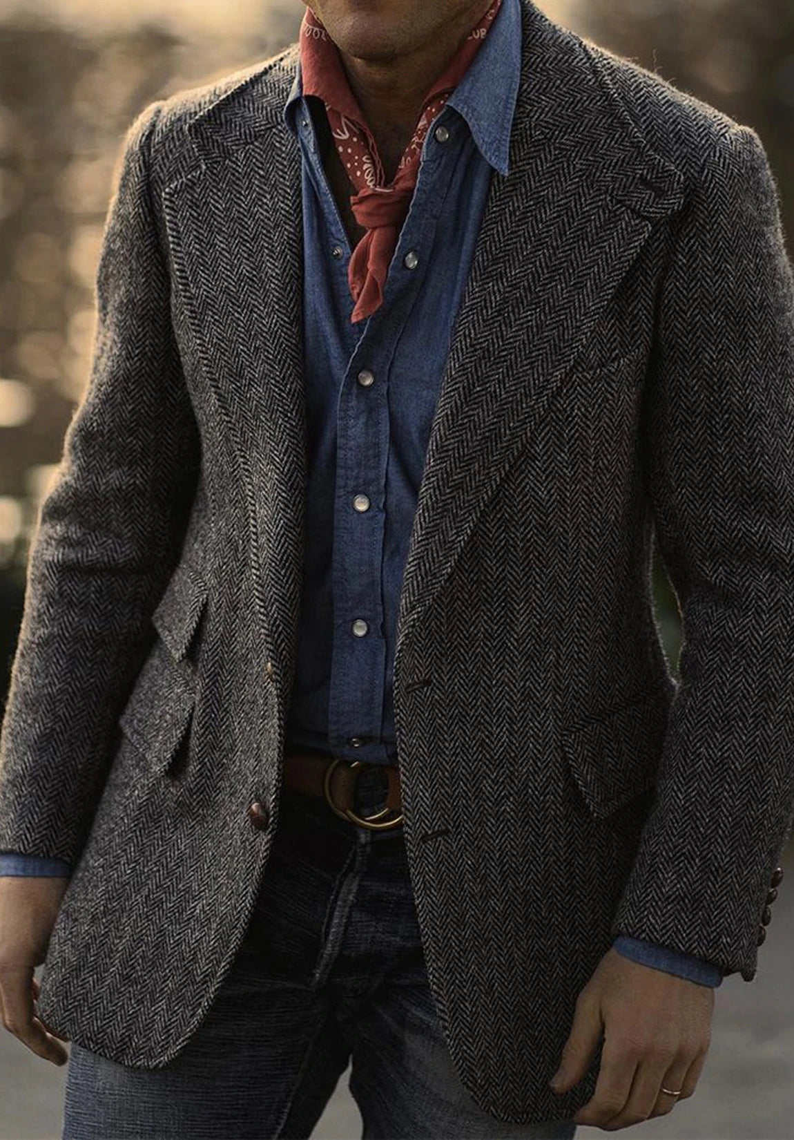 Men's herringbone jacket