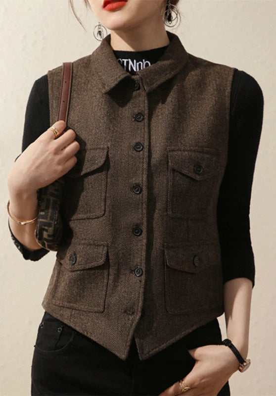 Women's tweed vest 