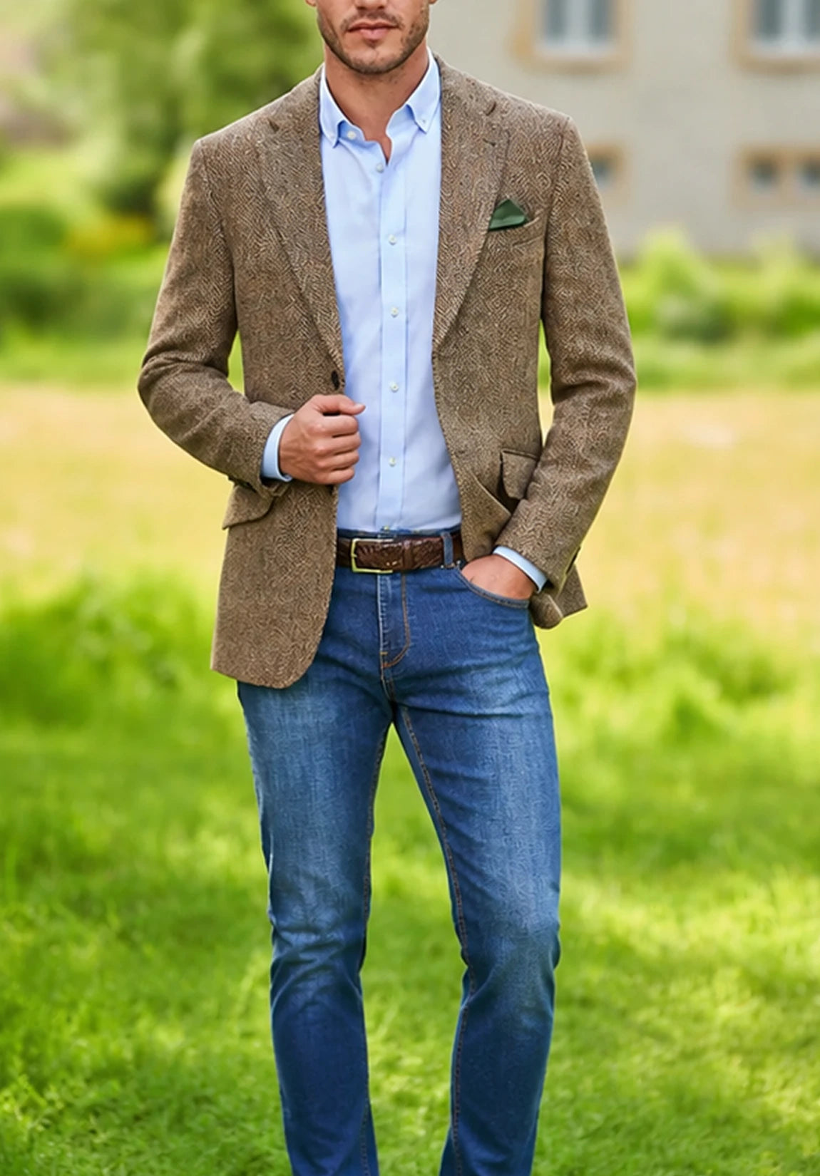Men's herringbone jacket