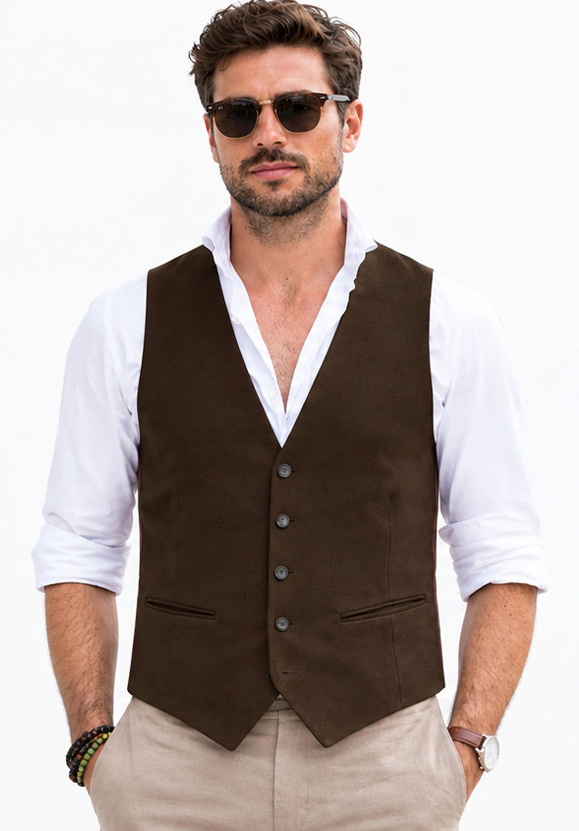 Men's suede vest