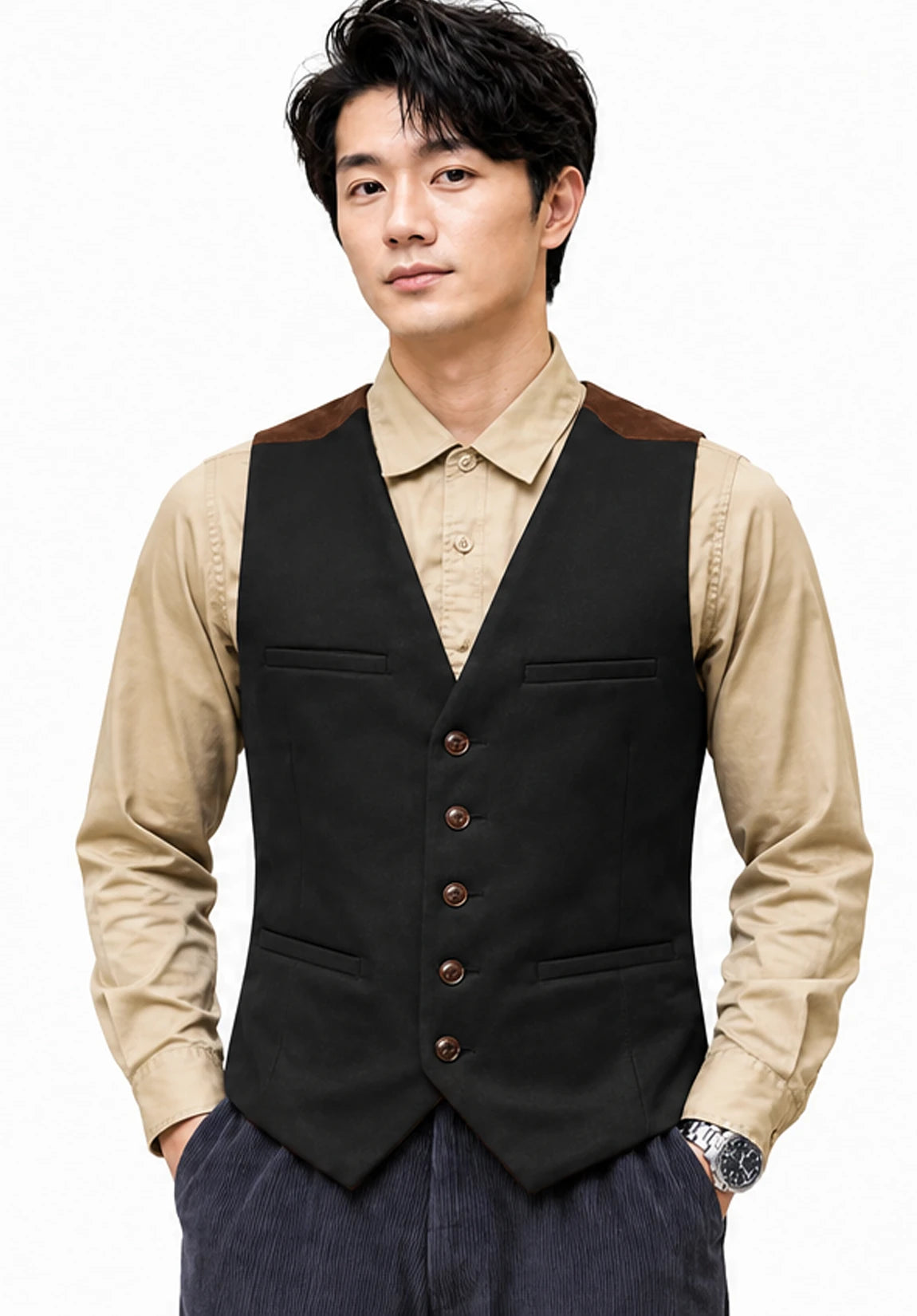 Men's suede vest