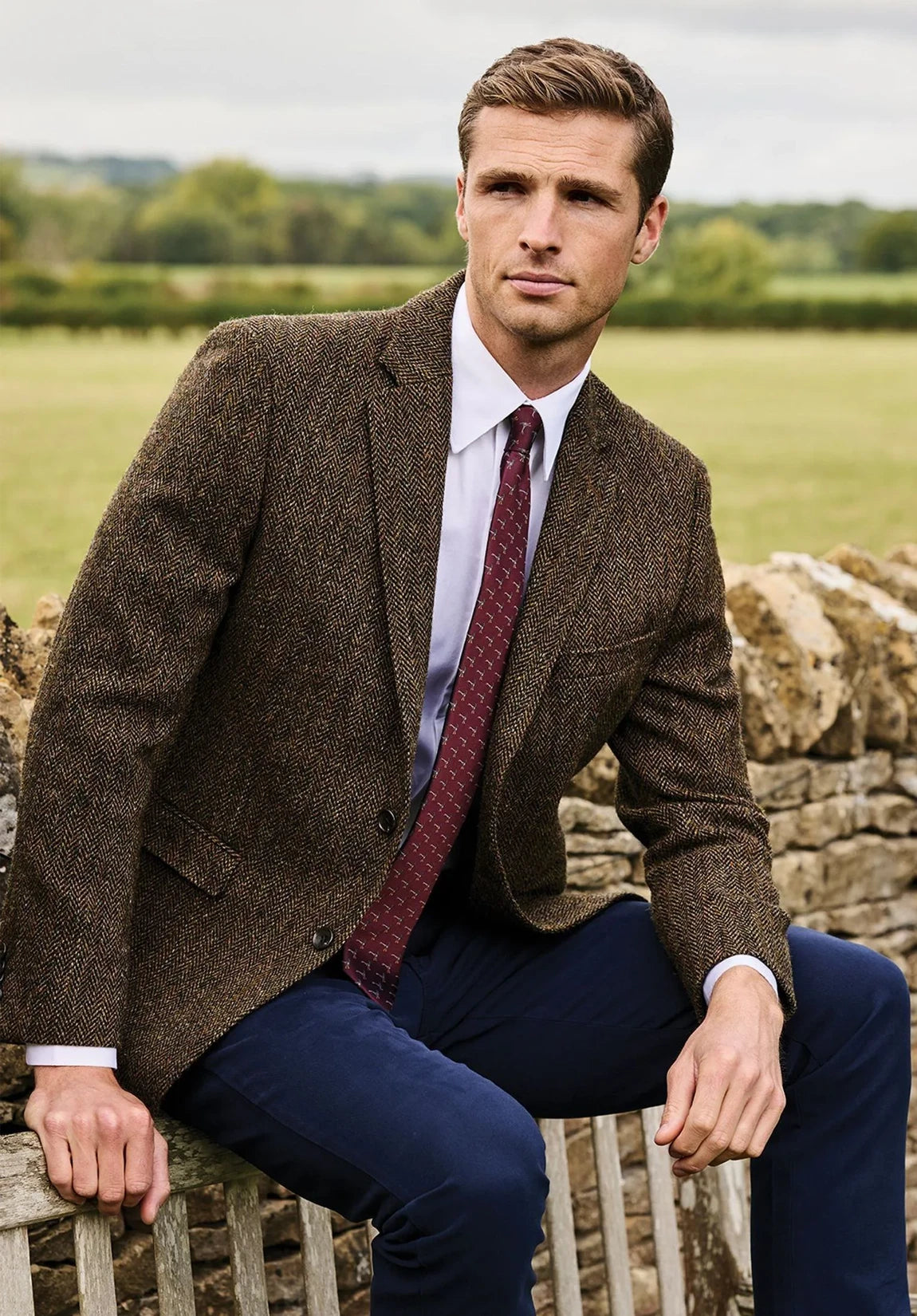 Men's herringbone jacket