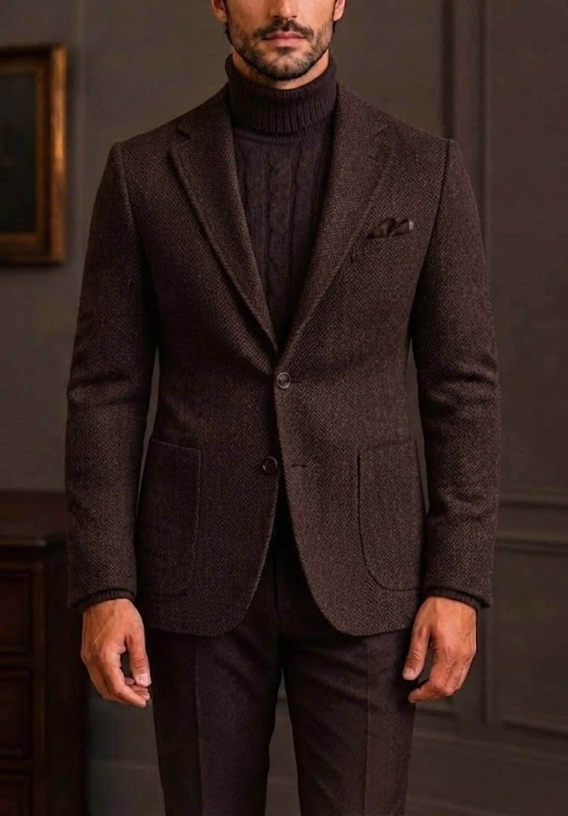 Men's herringbone jacket