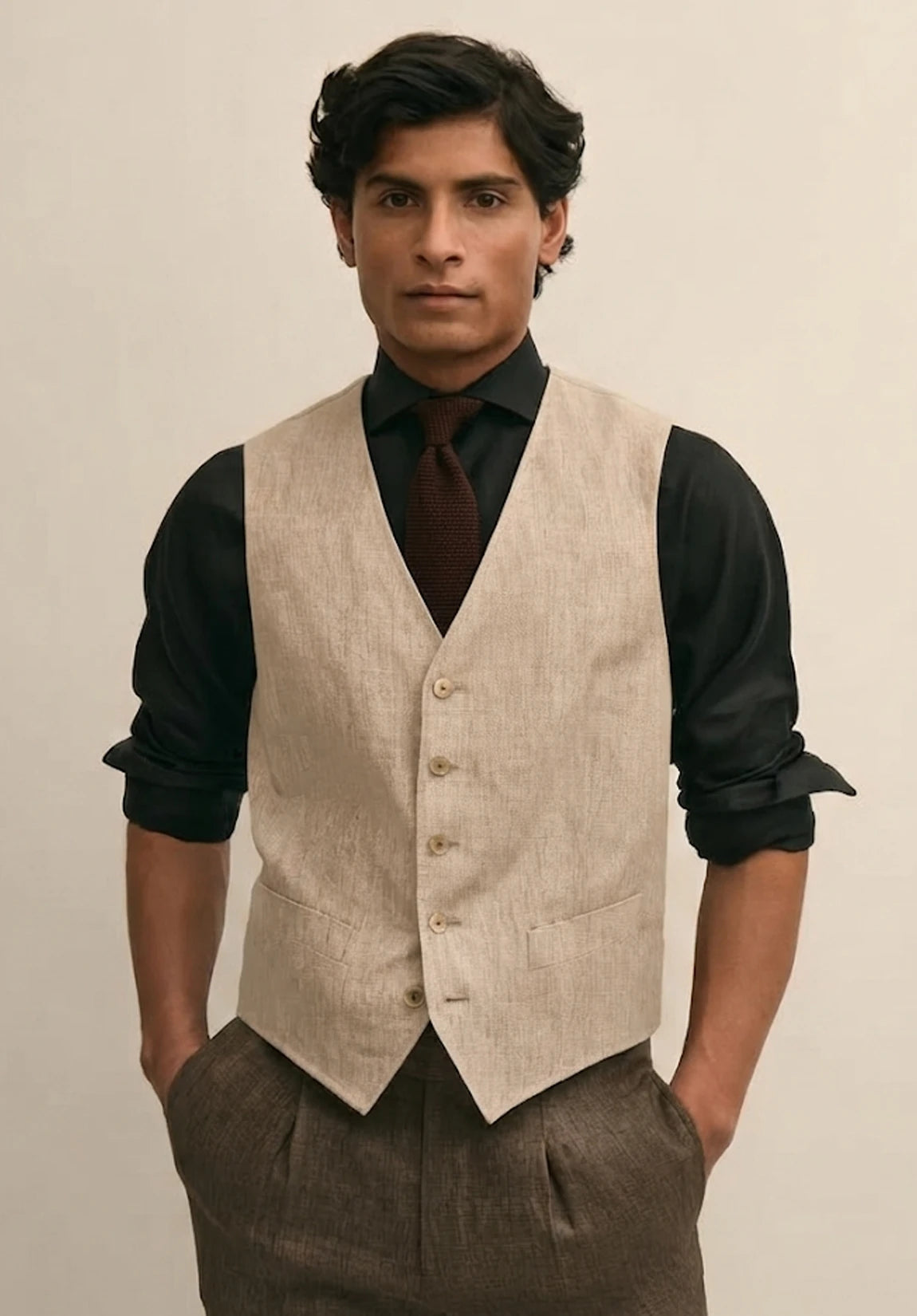 Men's Linen Vest