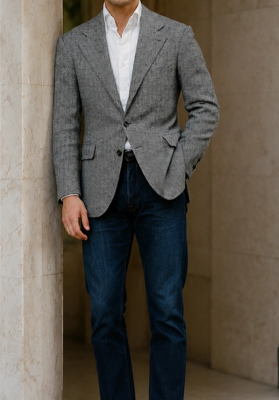 Men's herringbone jacket