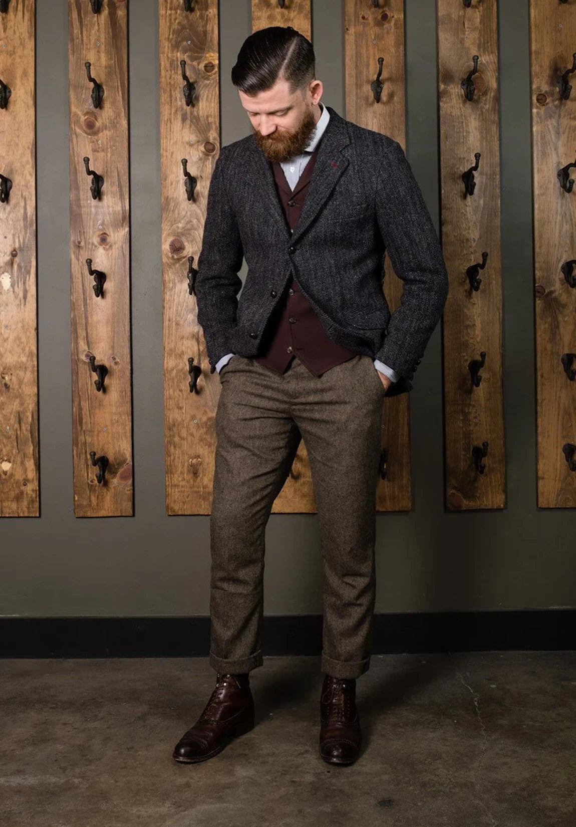Men's herringbone jacket