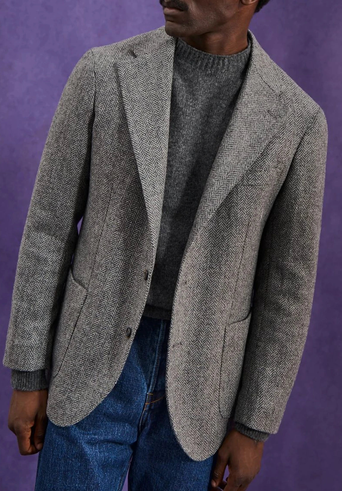 Men's herringbone jacket