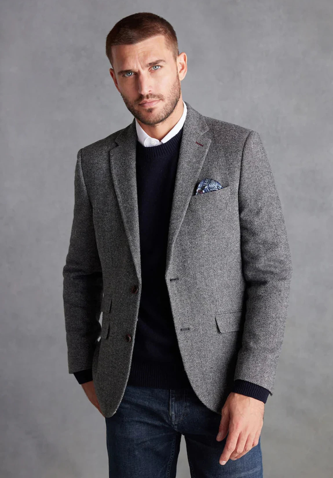 Men's herringbone jacket