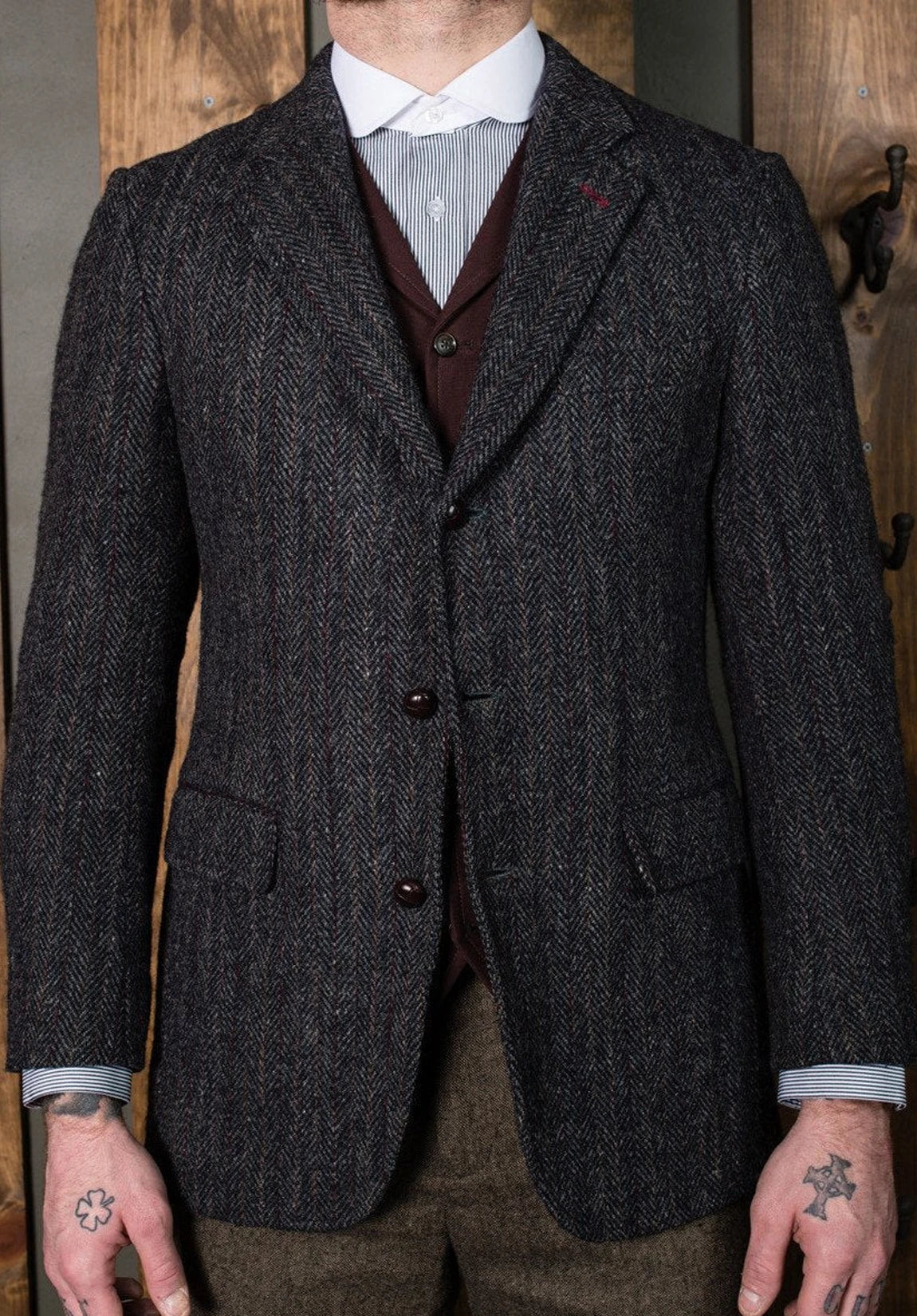 Men's herringbone jacket