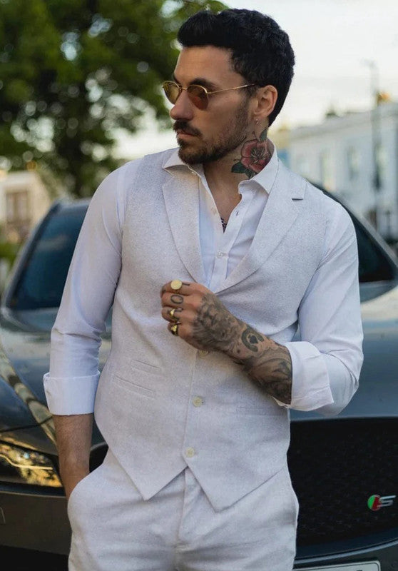 Men's Linen Vest