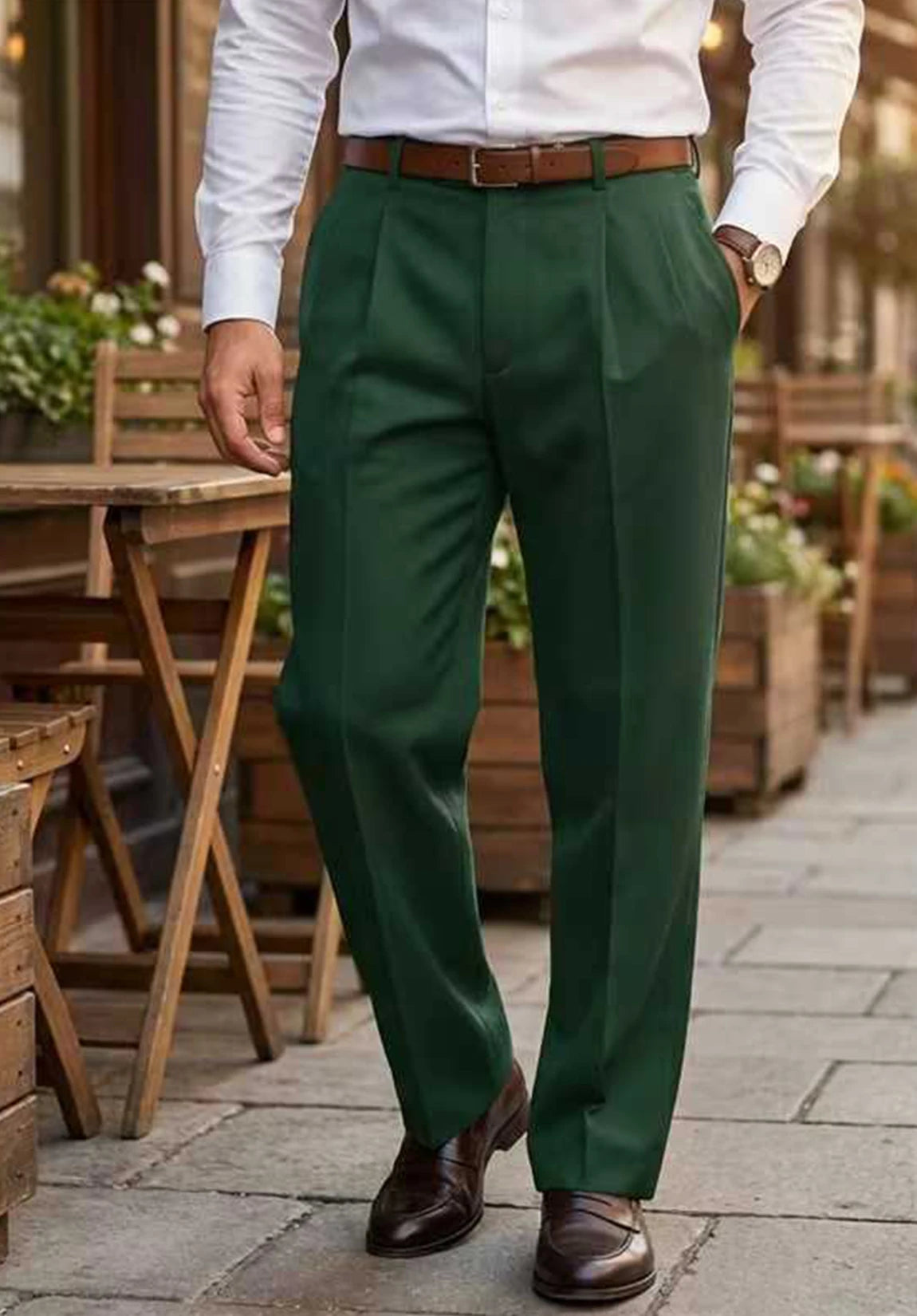 Men's Slim Fit Dress Pants for Daily Wear