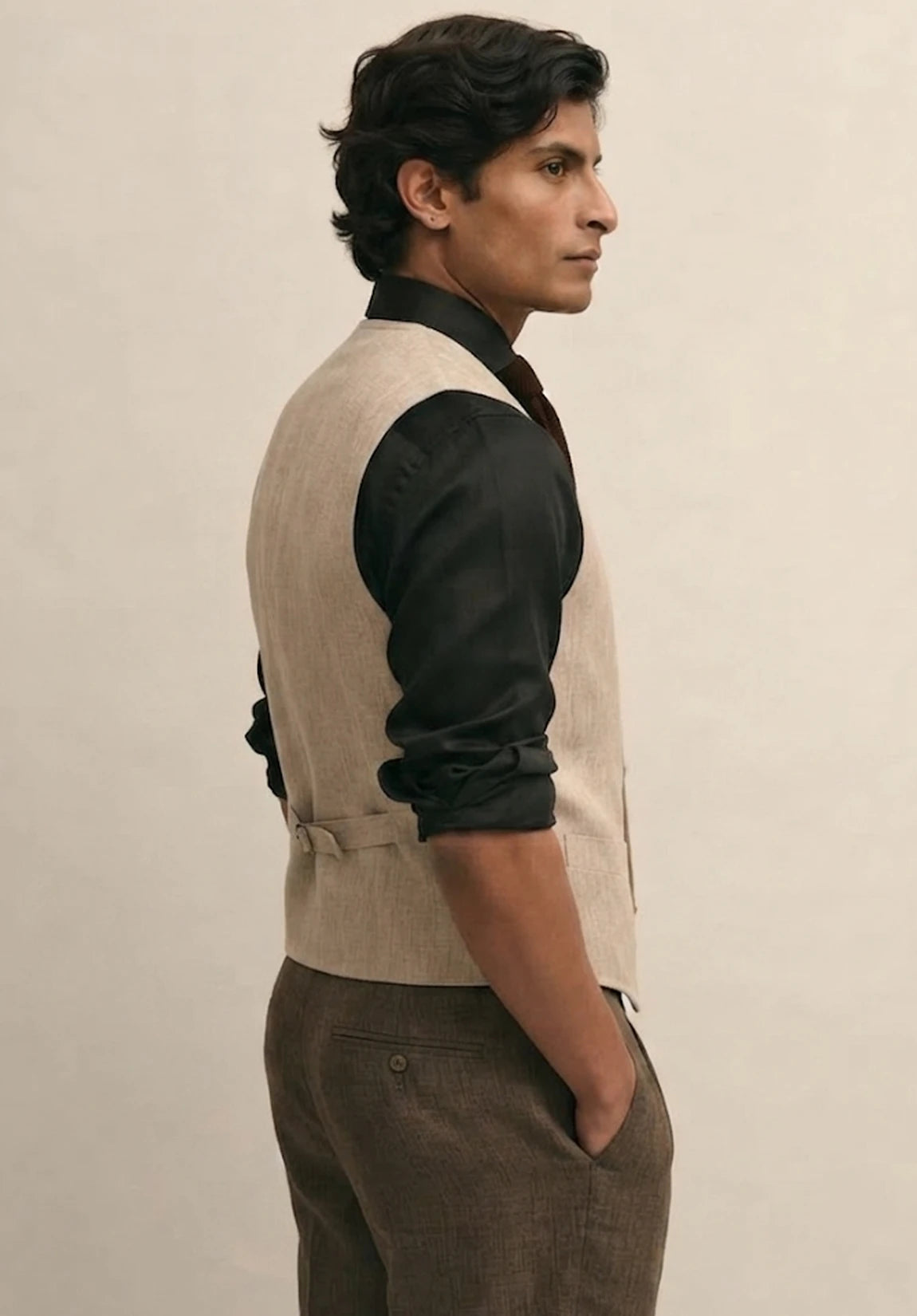 Men's Linen Vest
