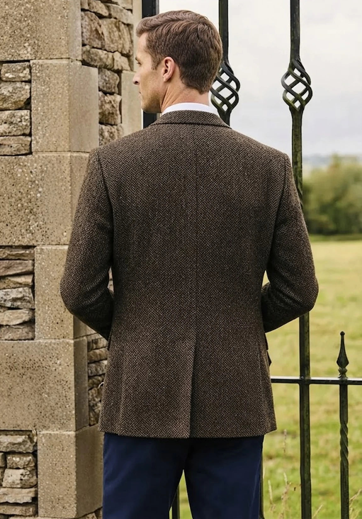 Men's herringbone jacket