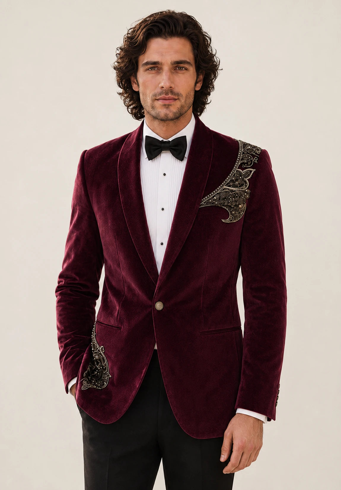 Men's velvet jacket