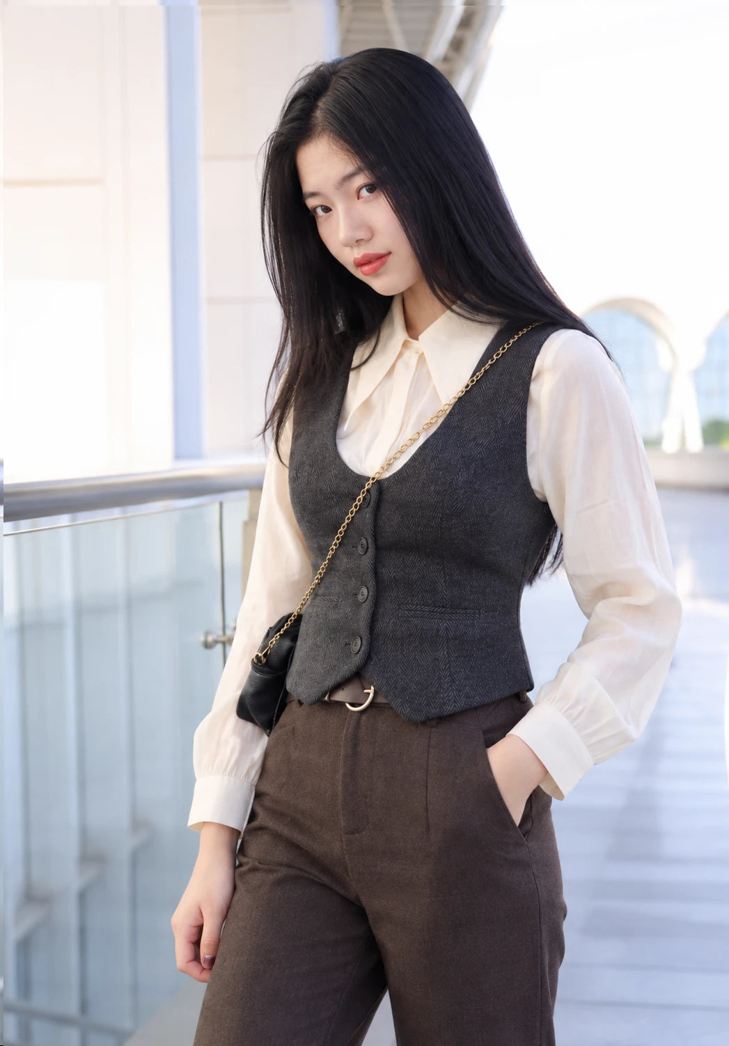 Women Tweeed Vest