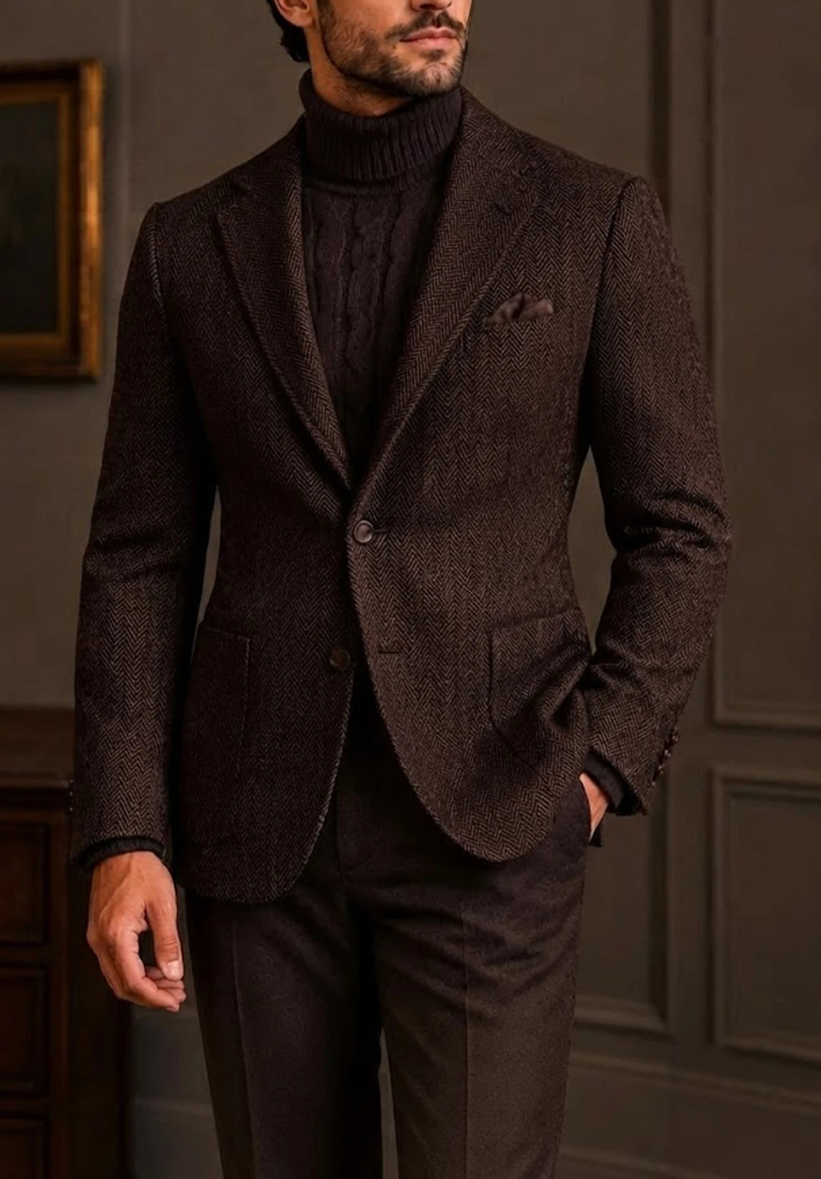 Men's herringbone jacket