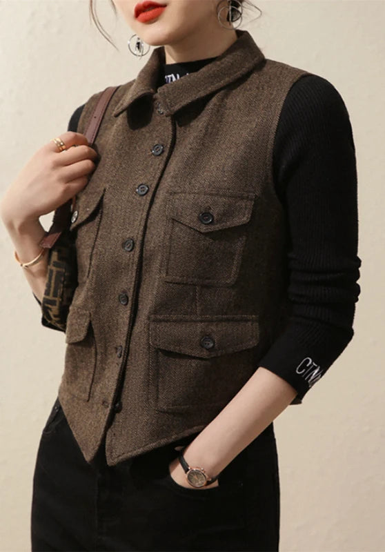 Women's tweed vest 
