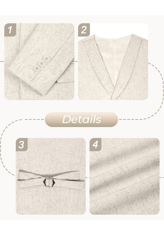 Boys linen 3 piece suit