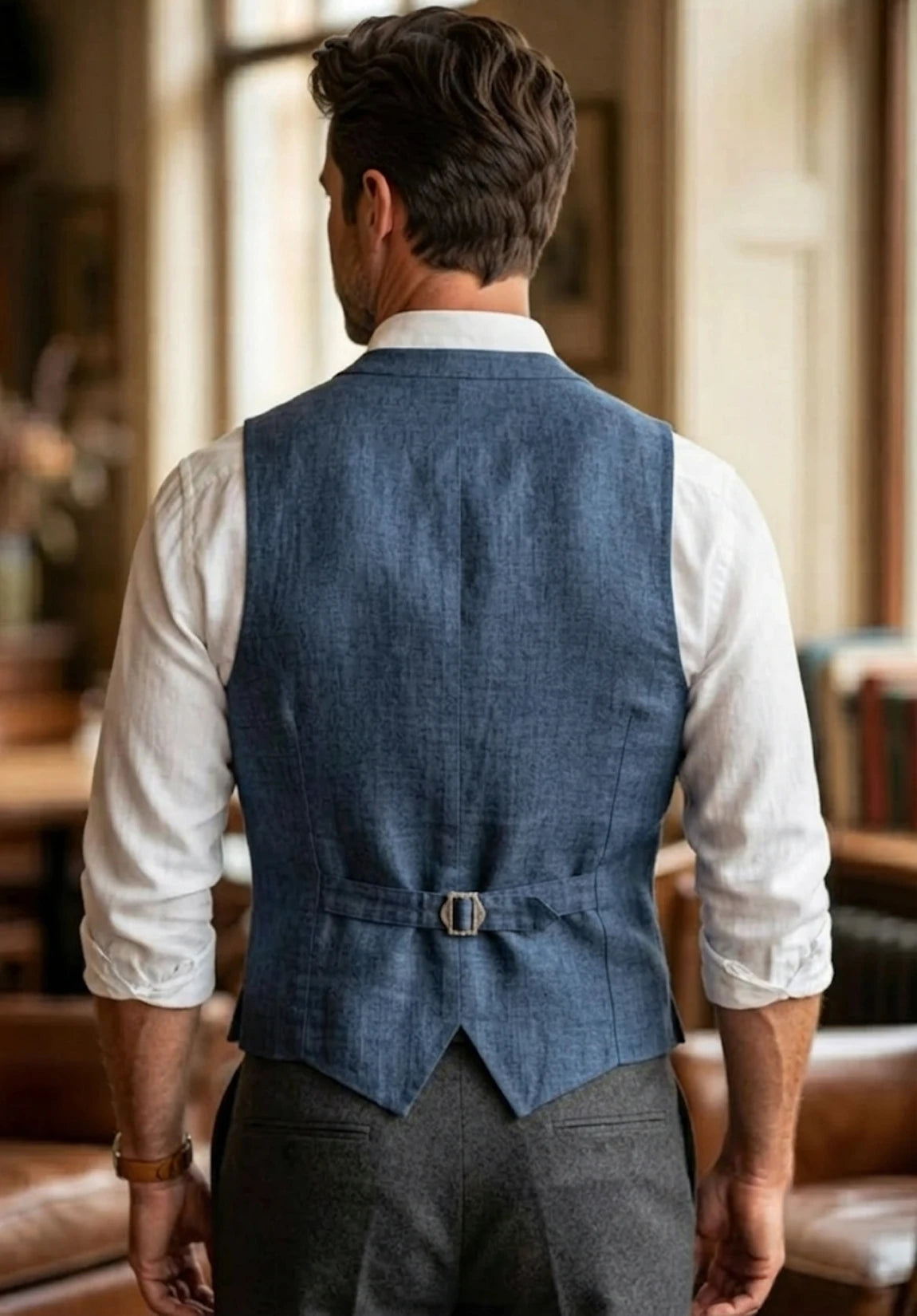 Men's Linen Vest