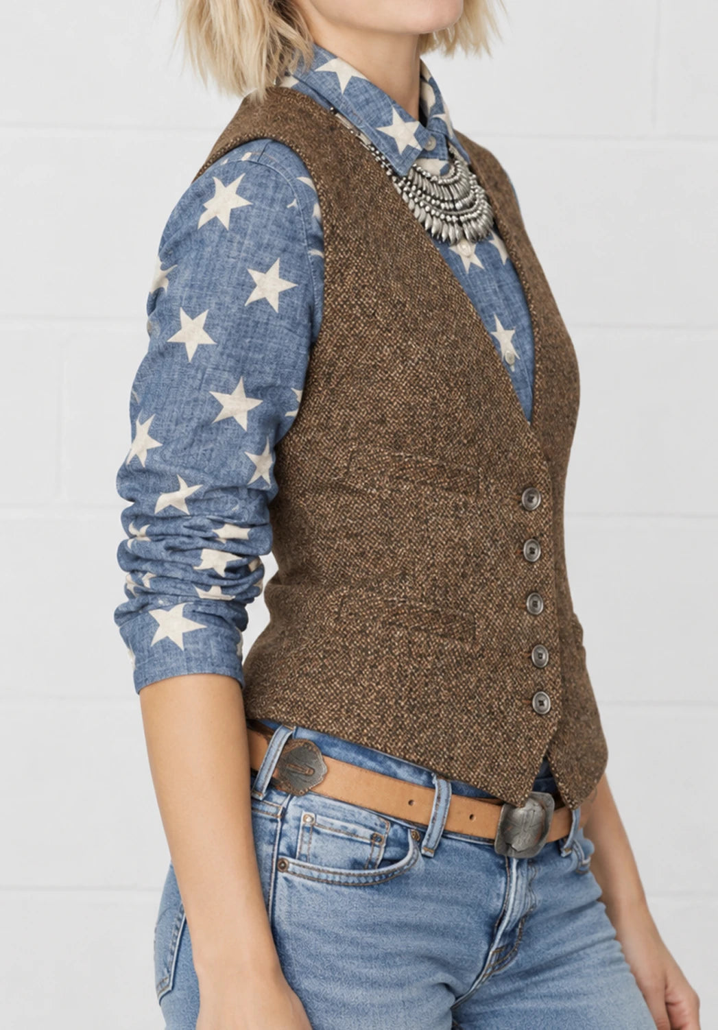 Women Tweeed Vest