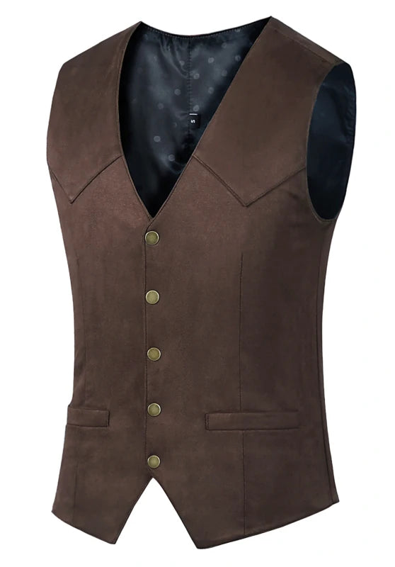 Men's brown suede vest