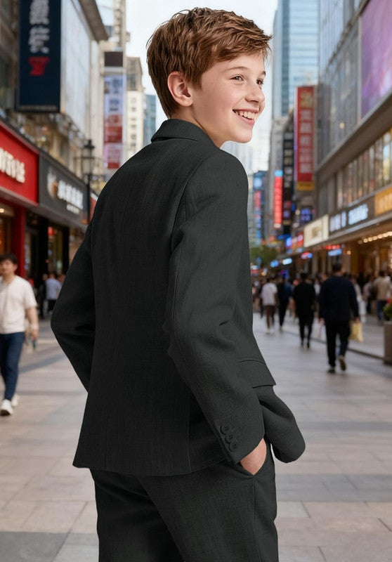 Boys linen 3 piece suit