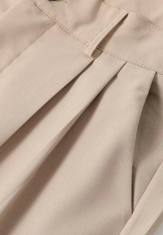 Men's Khaki Pants with Front Pleats