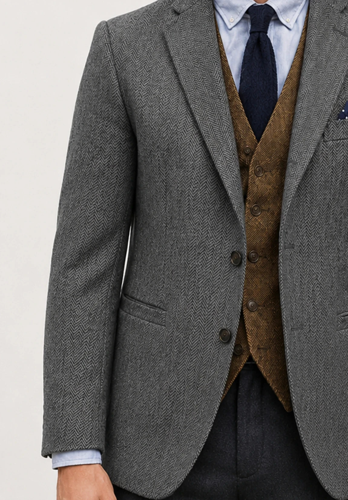 Men's herringbone jacket