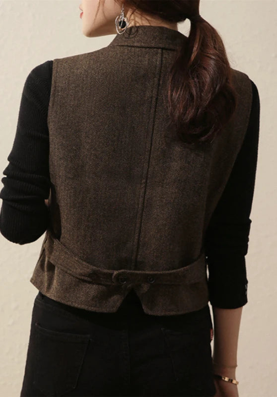 Women's tweed vest 