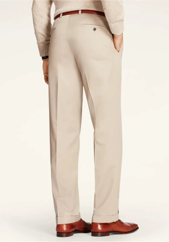 men khaki dress pants back view formal style