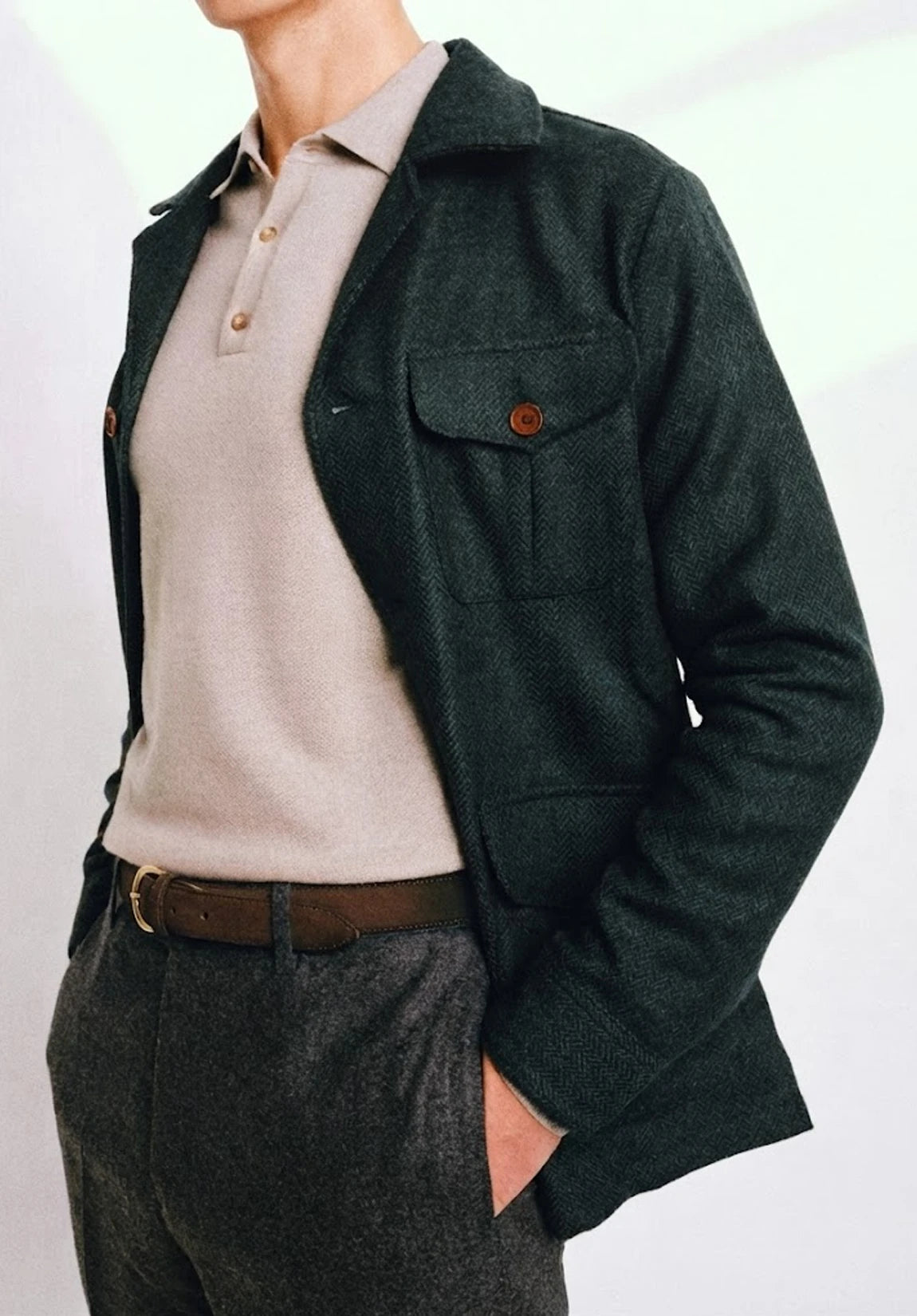 Men's herringbone jacket