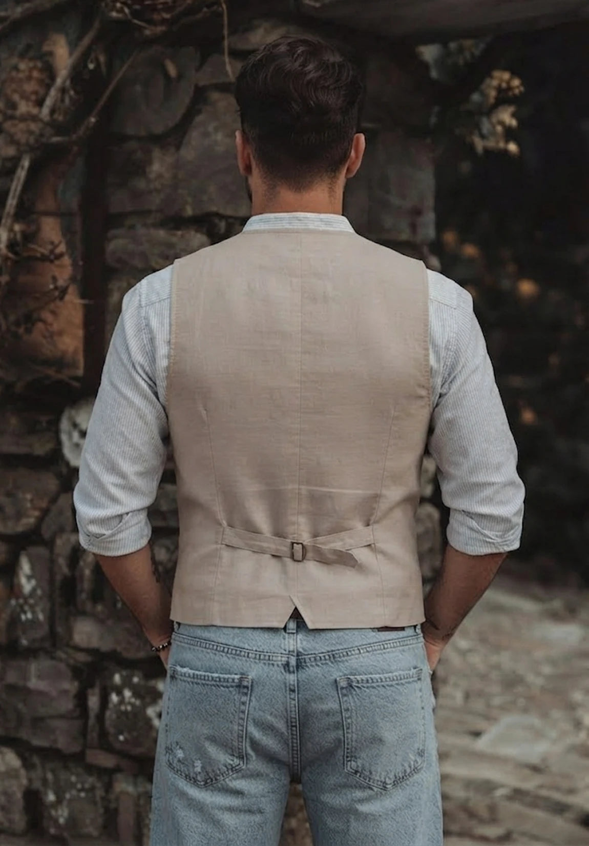 Men's Linen Vest