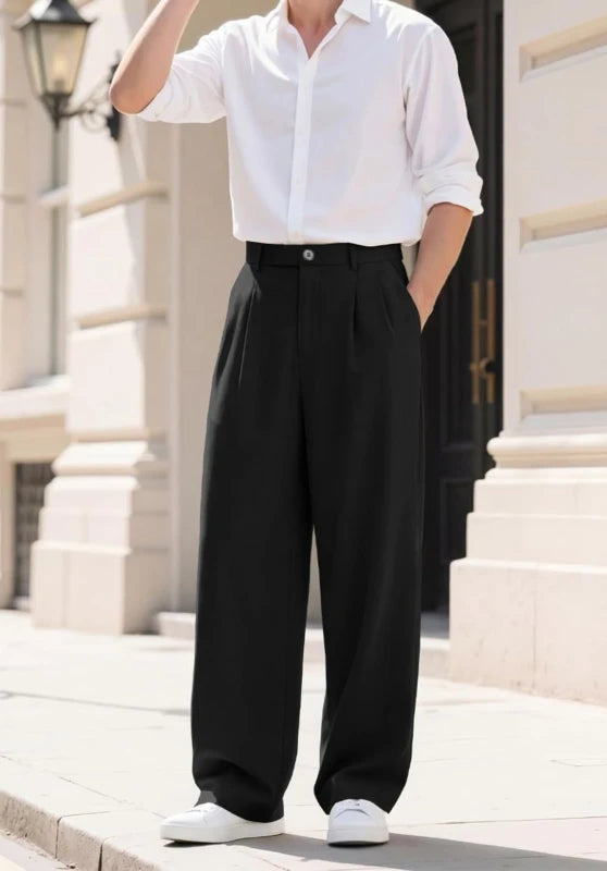 men black dress pants modern casual outfit