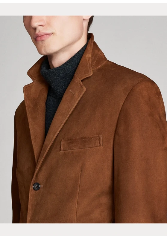 men's suede blazer detail