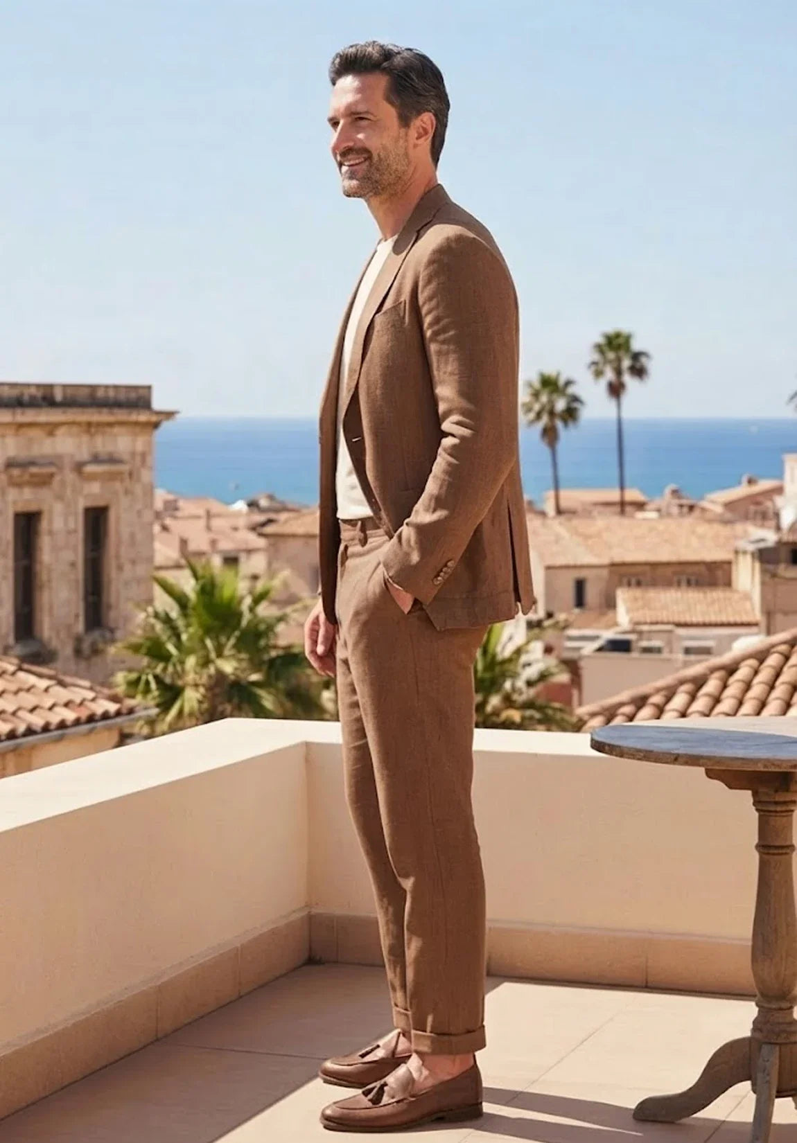 Men Linen Suit