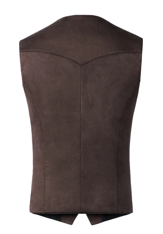 Men's brown suede vest 