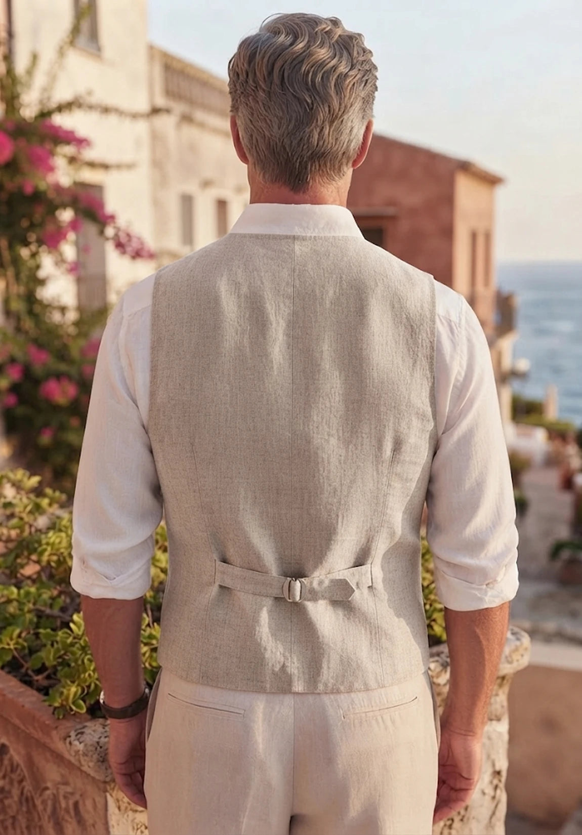 Men's Linen Vest