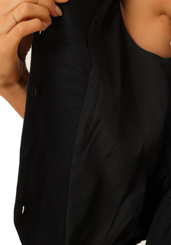 White Linen Vest Fabric & Stitching Detail Close-Up