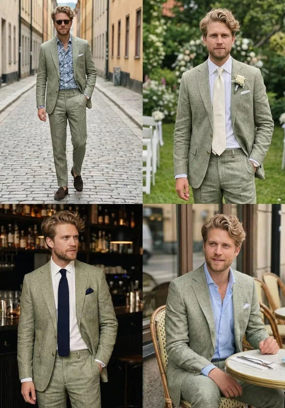 Men Linen Suit