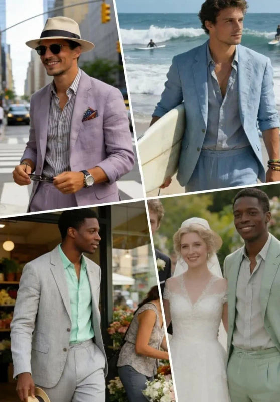 Men Linen Suit
