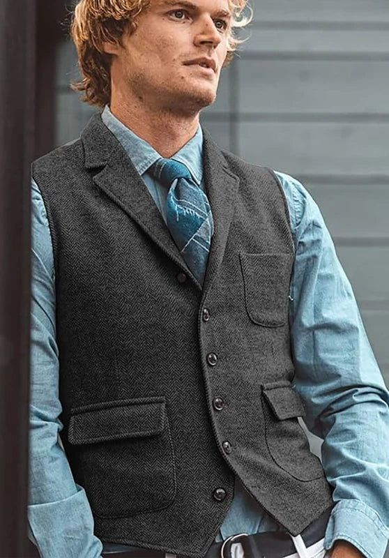 Men's tweed vest