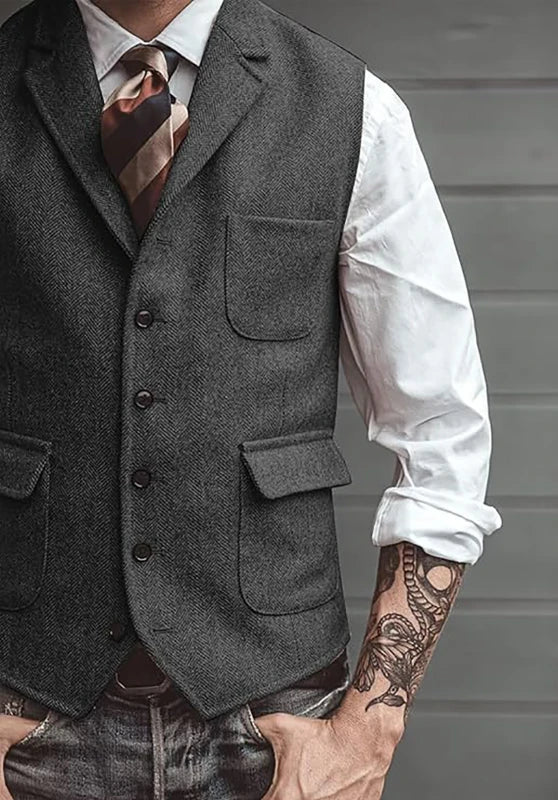 Men's tweed vest